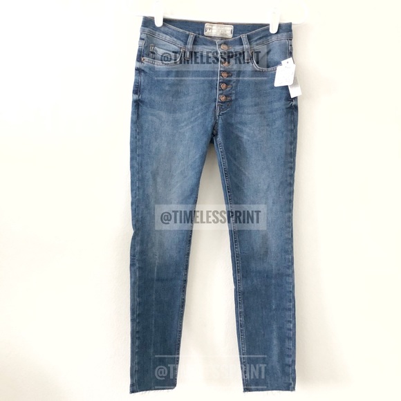 Free People Cropped Mid-rise Skinny Jeans - Picture 3 of 5